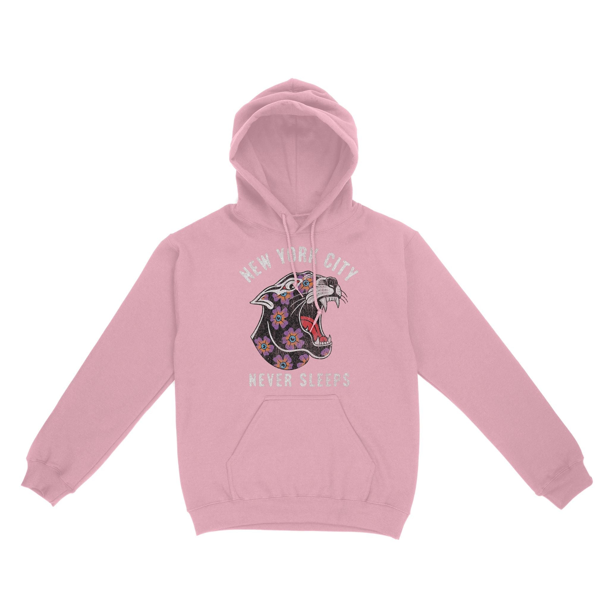 New York Panther Hoodie Light_Pink front