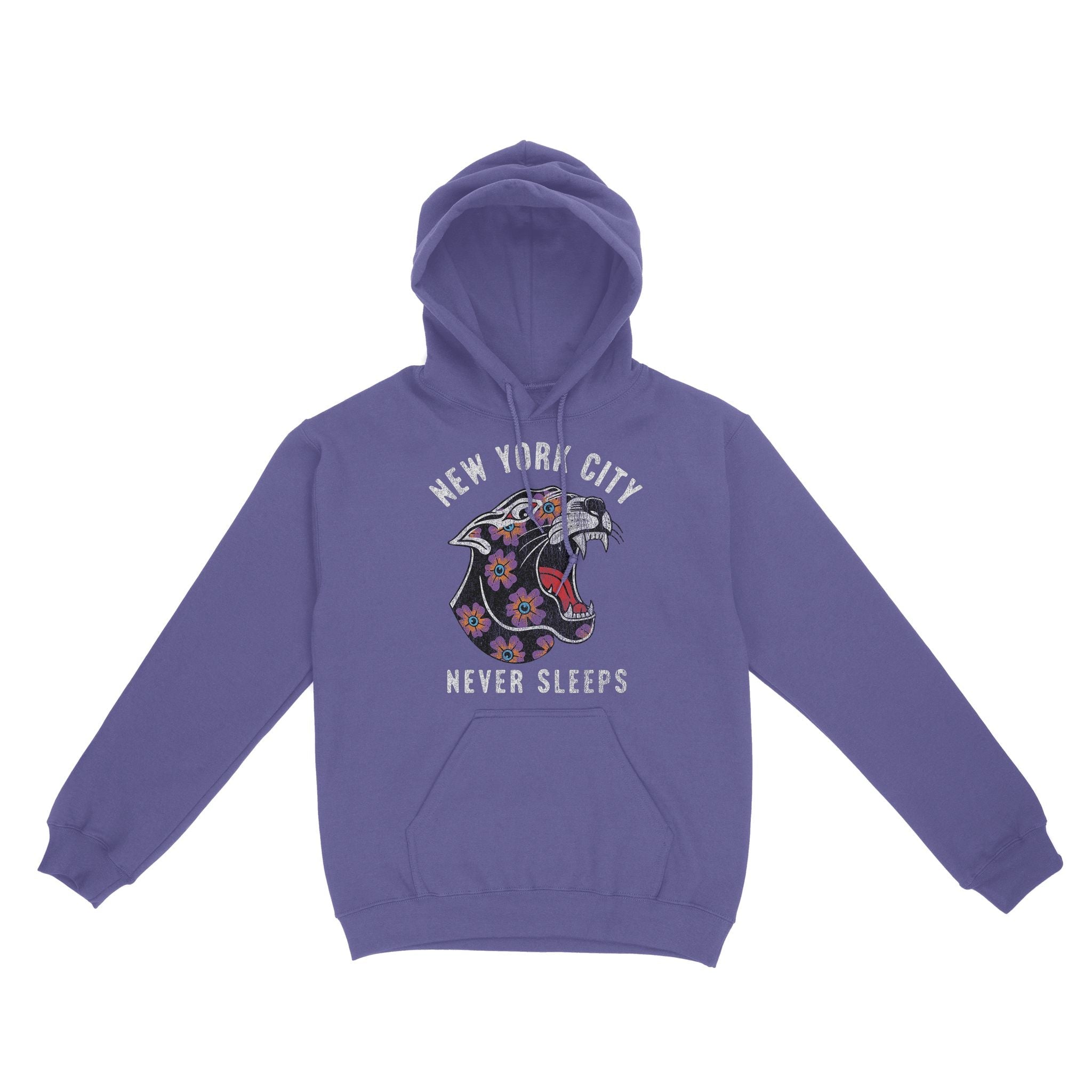 New York Panther Hoodie Violet front