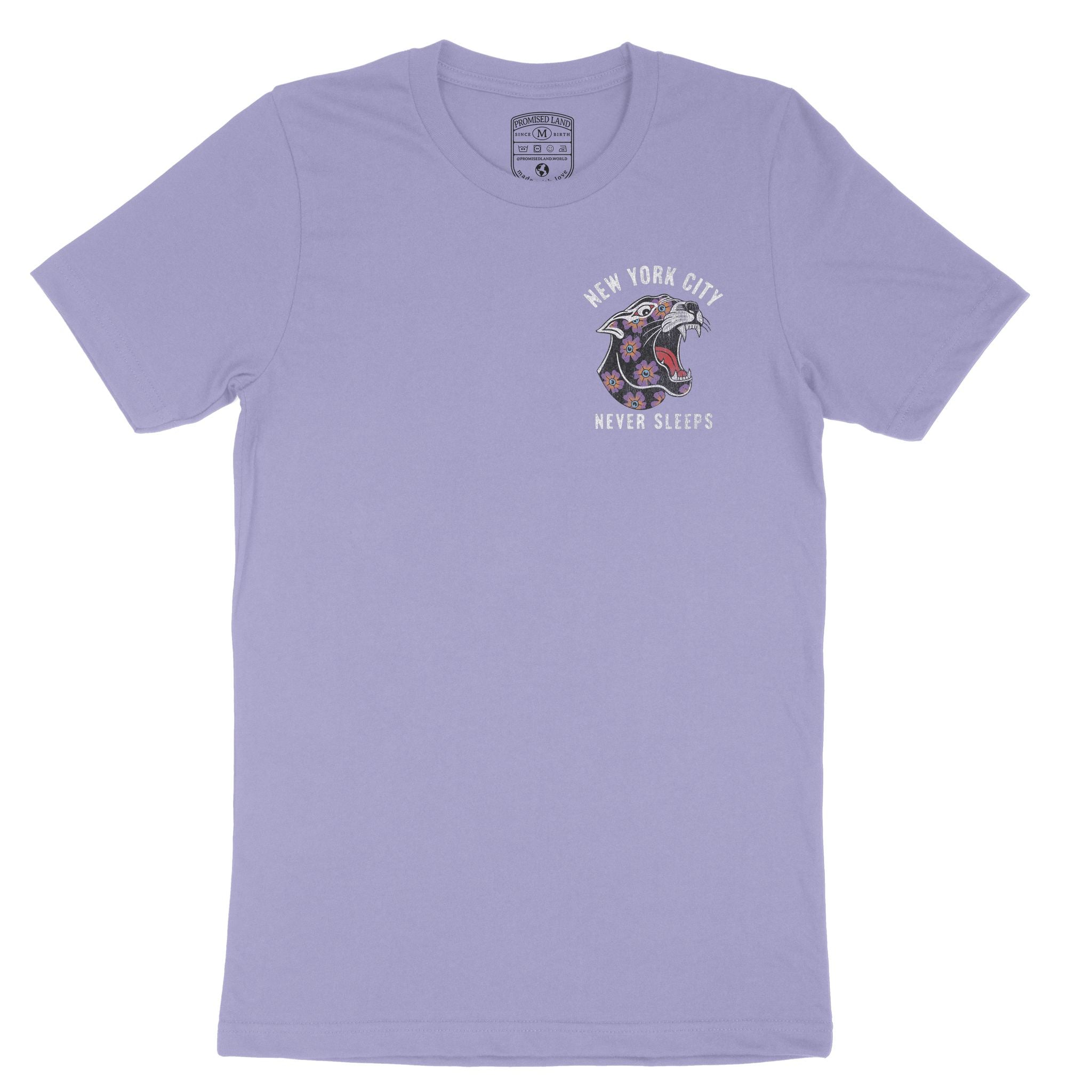 New York Panther T-Shirt Dark_Lavender front