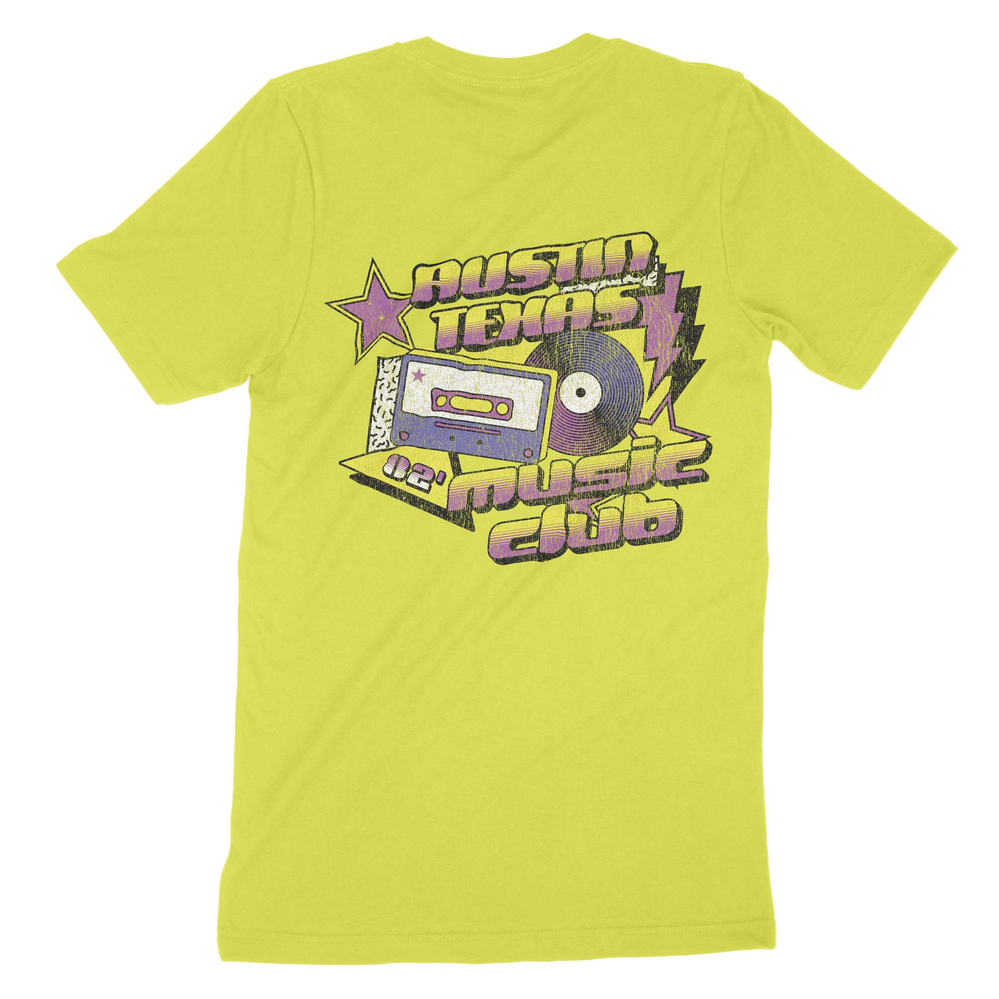 Austin Music Club Retro T-Shirt Strobe back