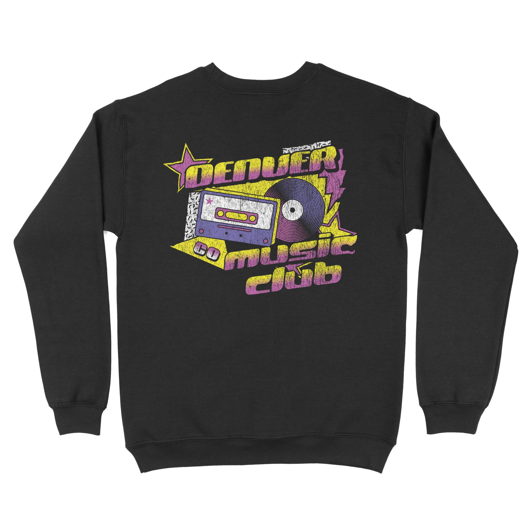 Denver Crewneck in Black - back view