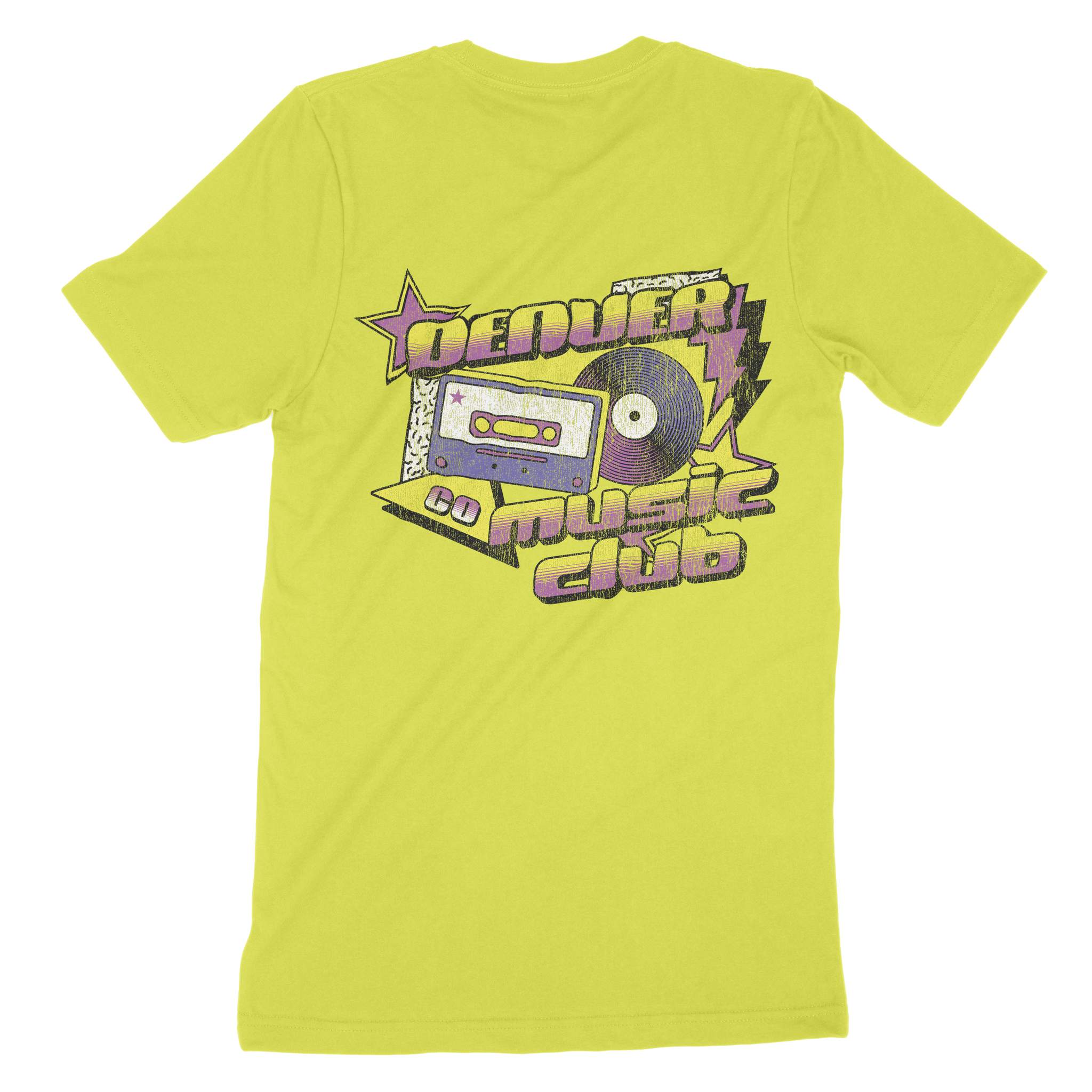 Denver Music Club Retro T-Shirt Strobe back