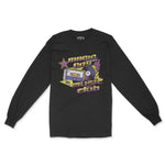 Miami Music Club Retro Longsleeve in Black - front view
