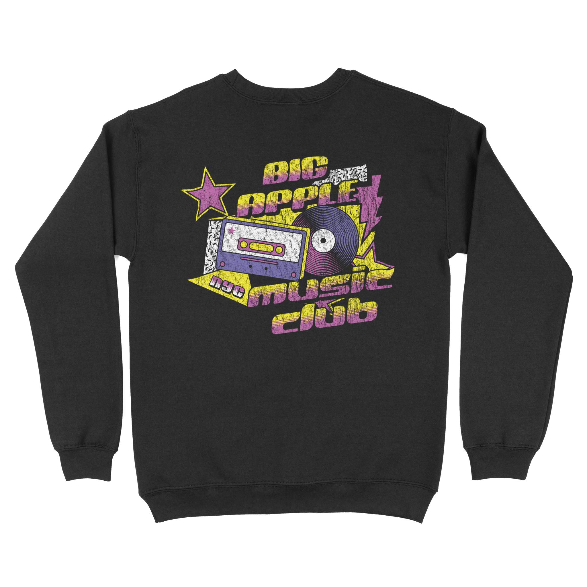 New York Crewneck in Black - back view