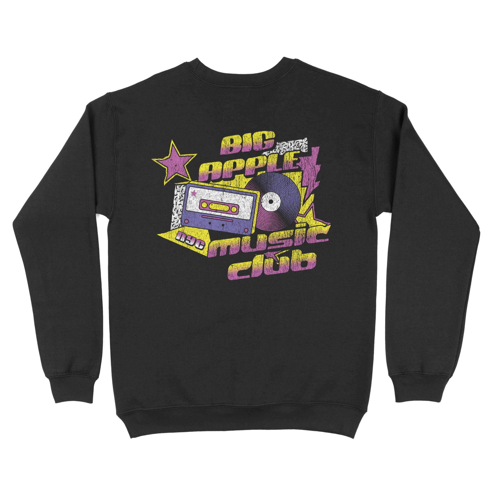 New York Crewneck in Black - back view