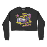 New York Cropped Crew in Black - front view