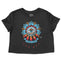 Asbury Park Tattoo Eye Cropped Tee in Black - front view