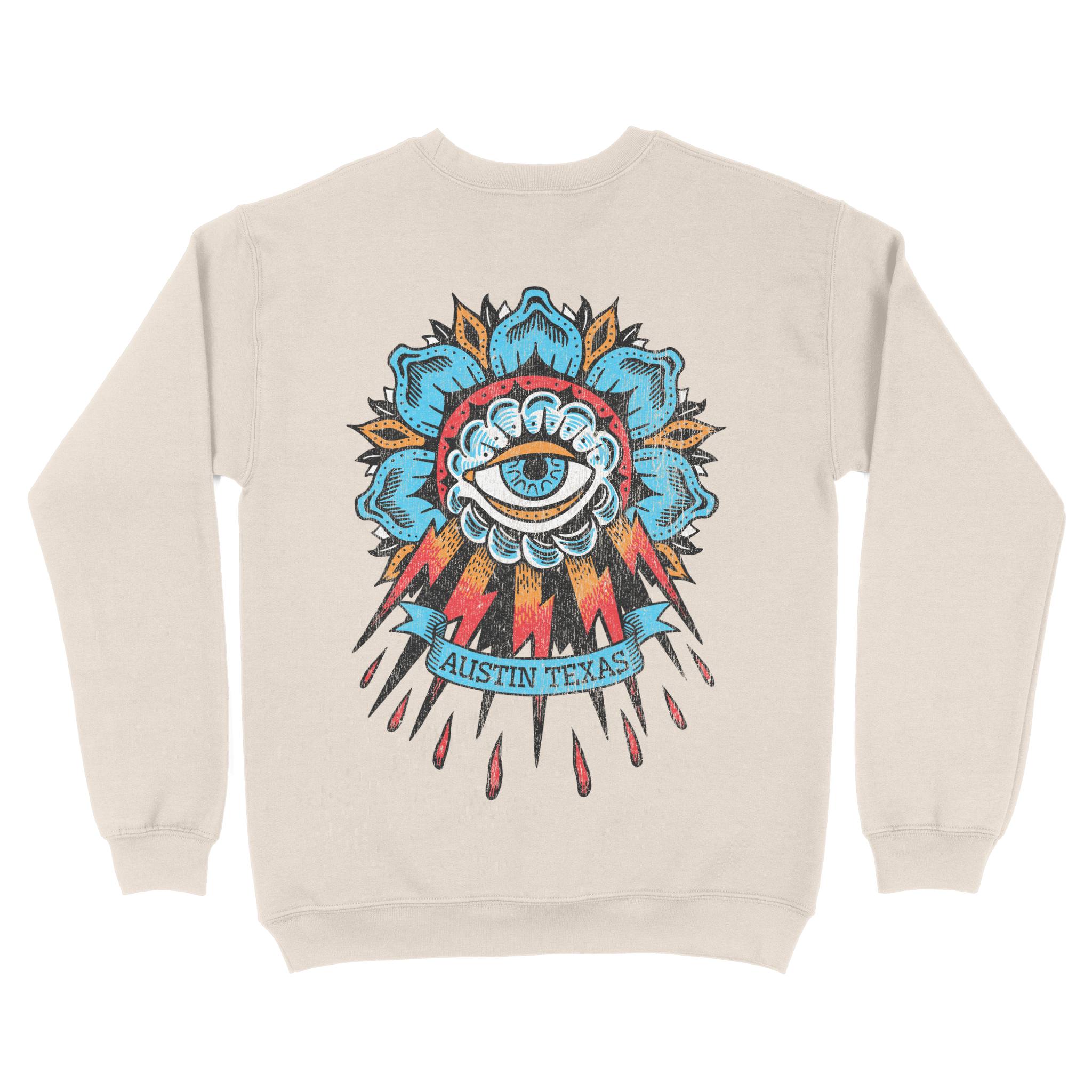 Austin Crewneck in Natural - back view
