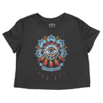 Austin Tattoo Eye Cropped Tee Black front