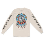 Austin Tattoo Eye Longsleeve in Natural - front view with sleeves