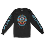 Denver Longsleeve in Black - front-sleeves view