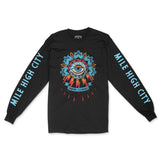 Denver Longsleeve in Black - front-sleeves view