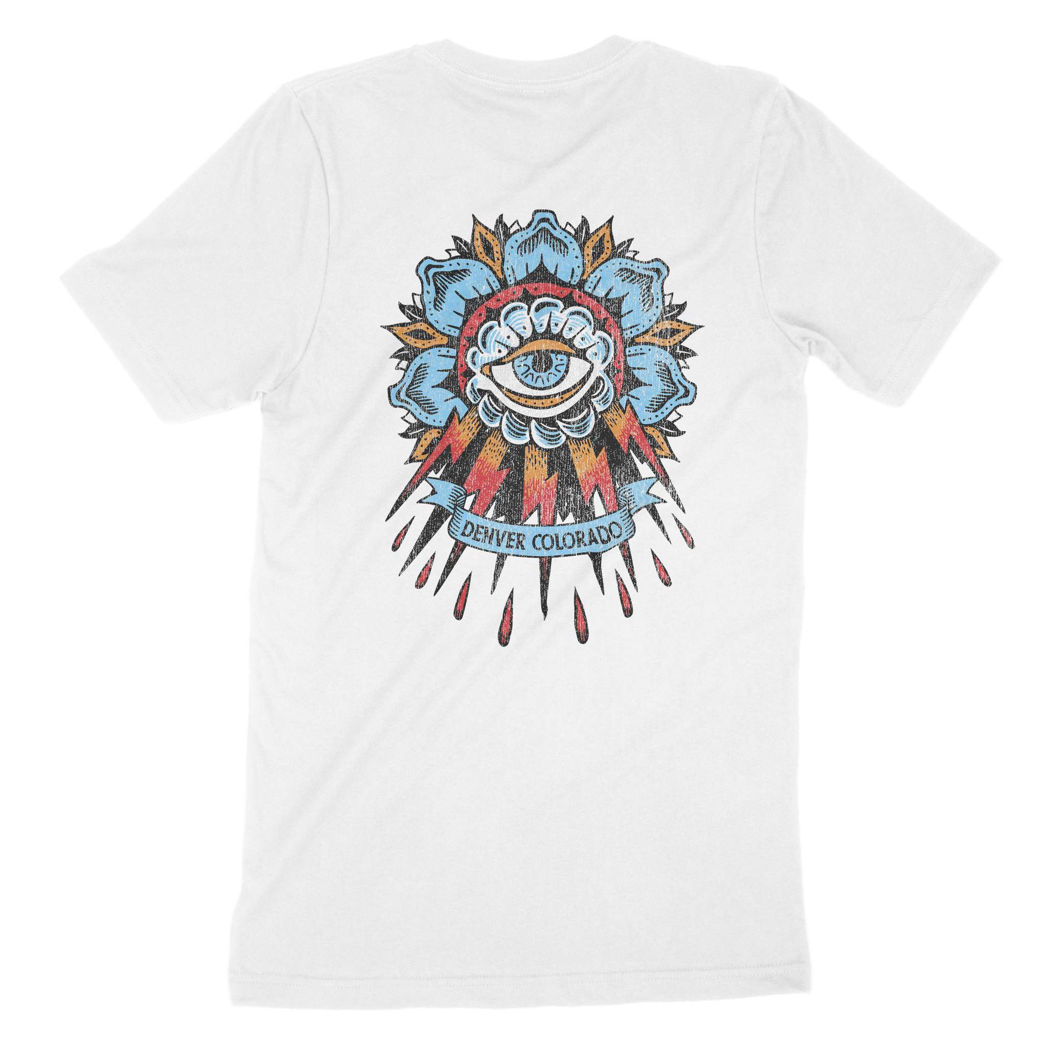 Denver Tattoo Eye T-Shirt White back