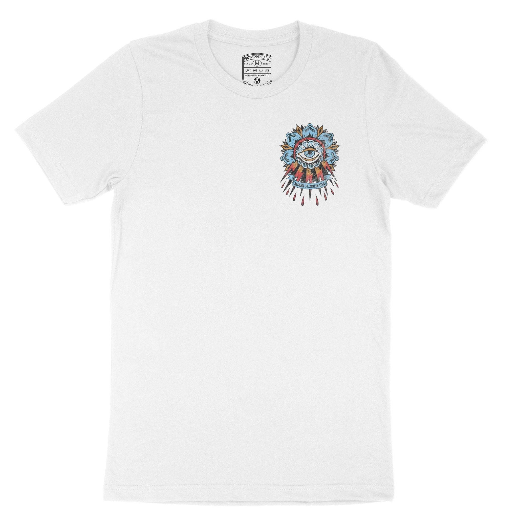 Miami Tattoo Eye T-Shirt White front