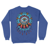 New York Tattoo Eye Crewneck Heather_Deep_Royal back