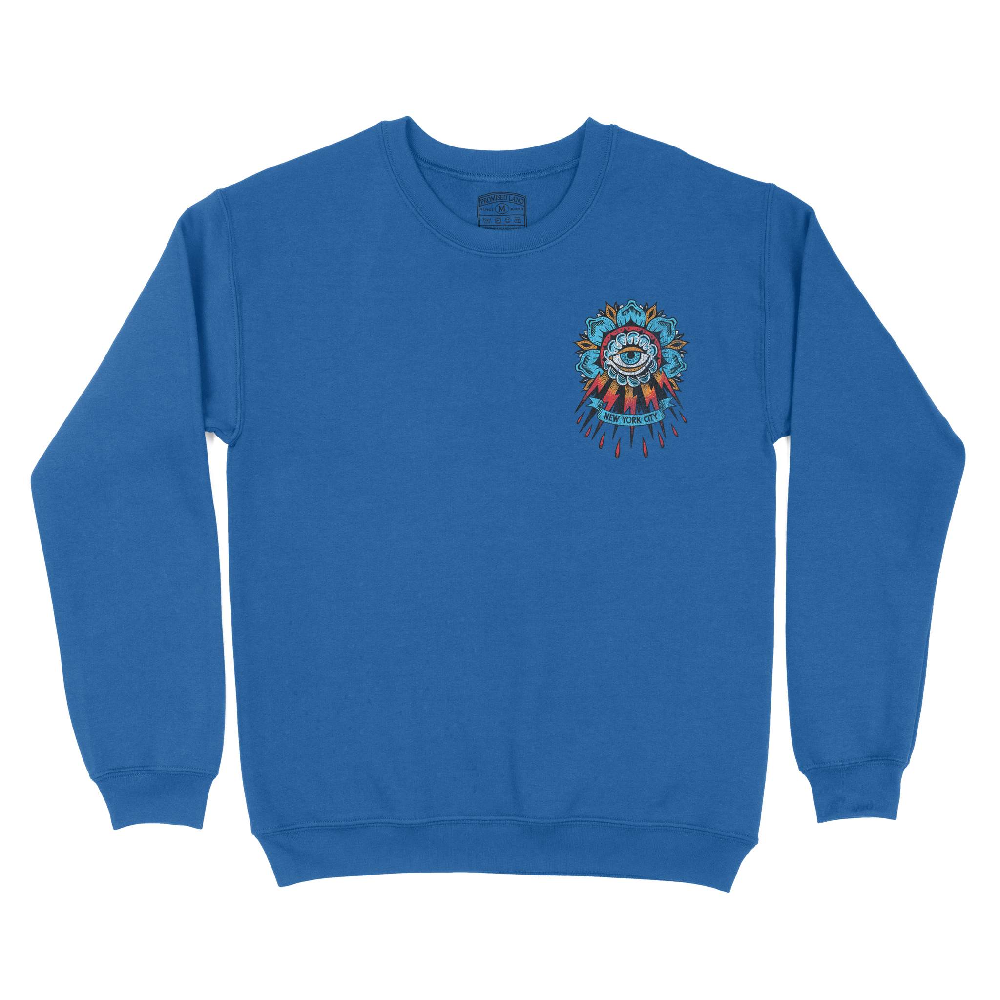 New York Tattoo Eye Crewneck Sapphire front