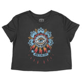 New York Tattoo Eye Cropped Tee Black front
