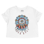 New York Tattoo Eye Cropped Tee White front