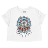 New York Tattoo Eye Cropped Tee White front