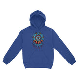 New York Tattoo Eye Hoodie Heather_Deep_Royal front