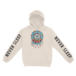 New York Hoodie in Natural - front-sleeves view