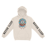 New York Hoodie in Natural - front-sleeves view