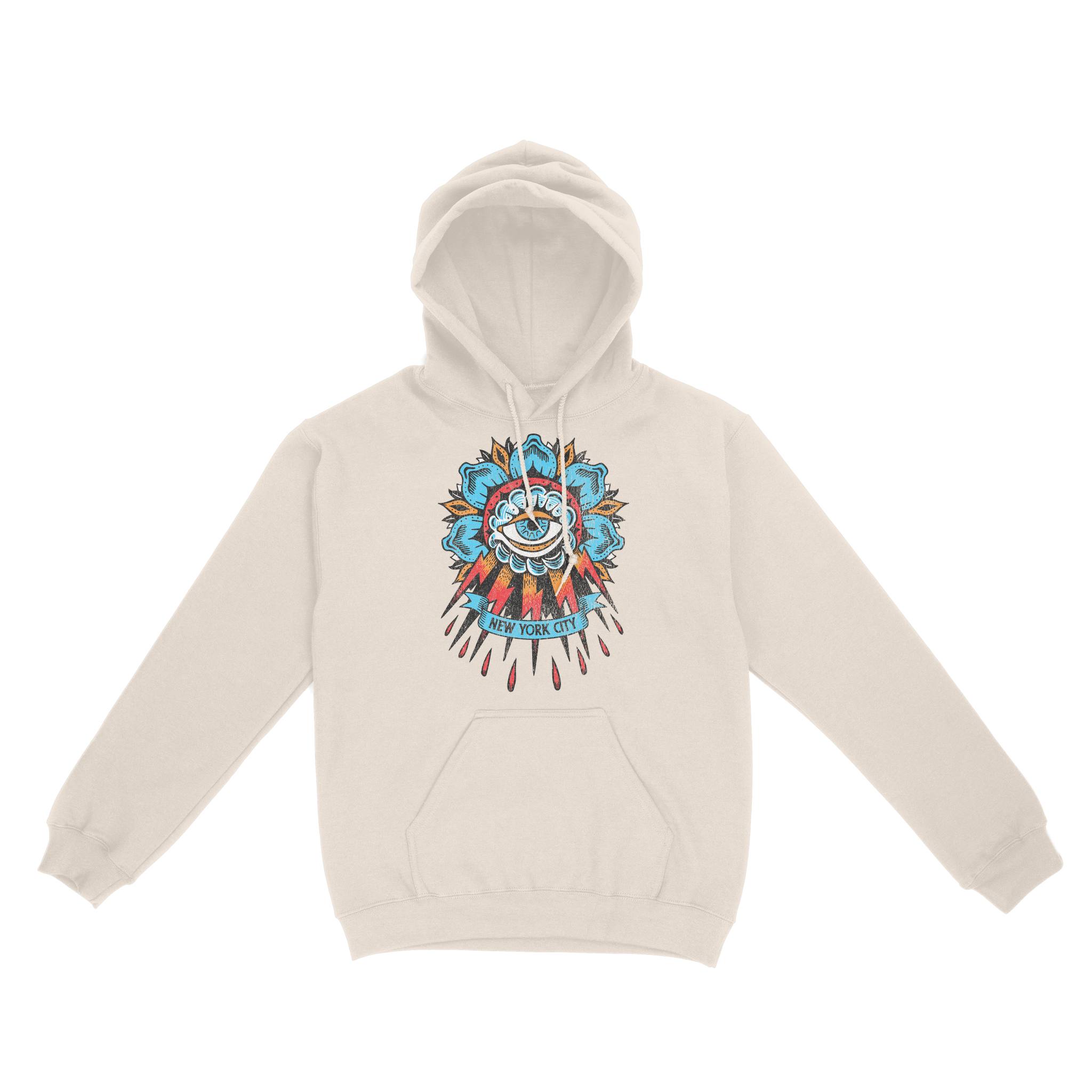 New York Hoodie in Natural - front view