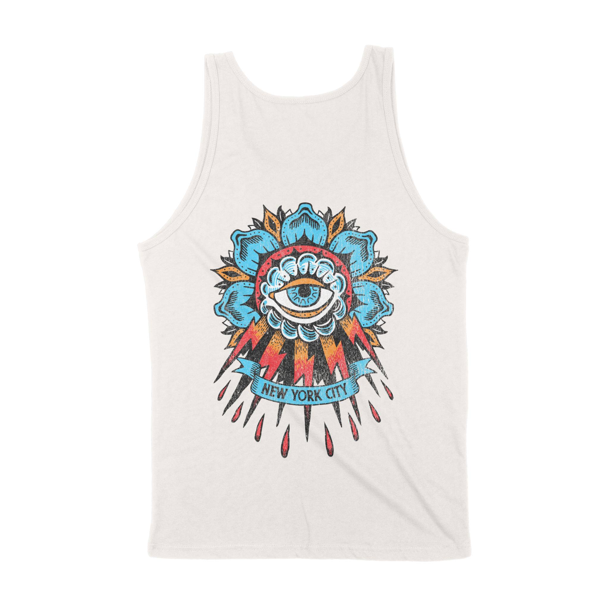 New York Tattoo Eye Tank Top in Vintage - back view