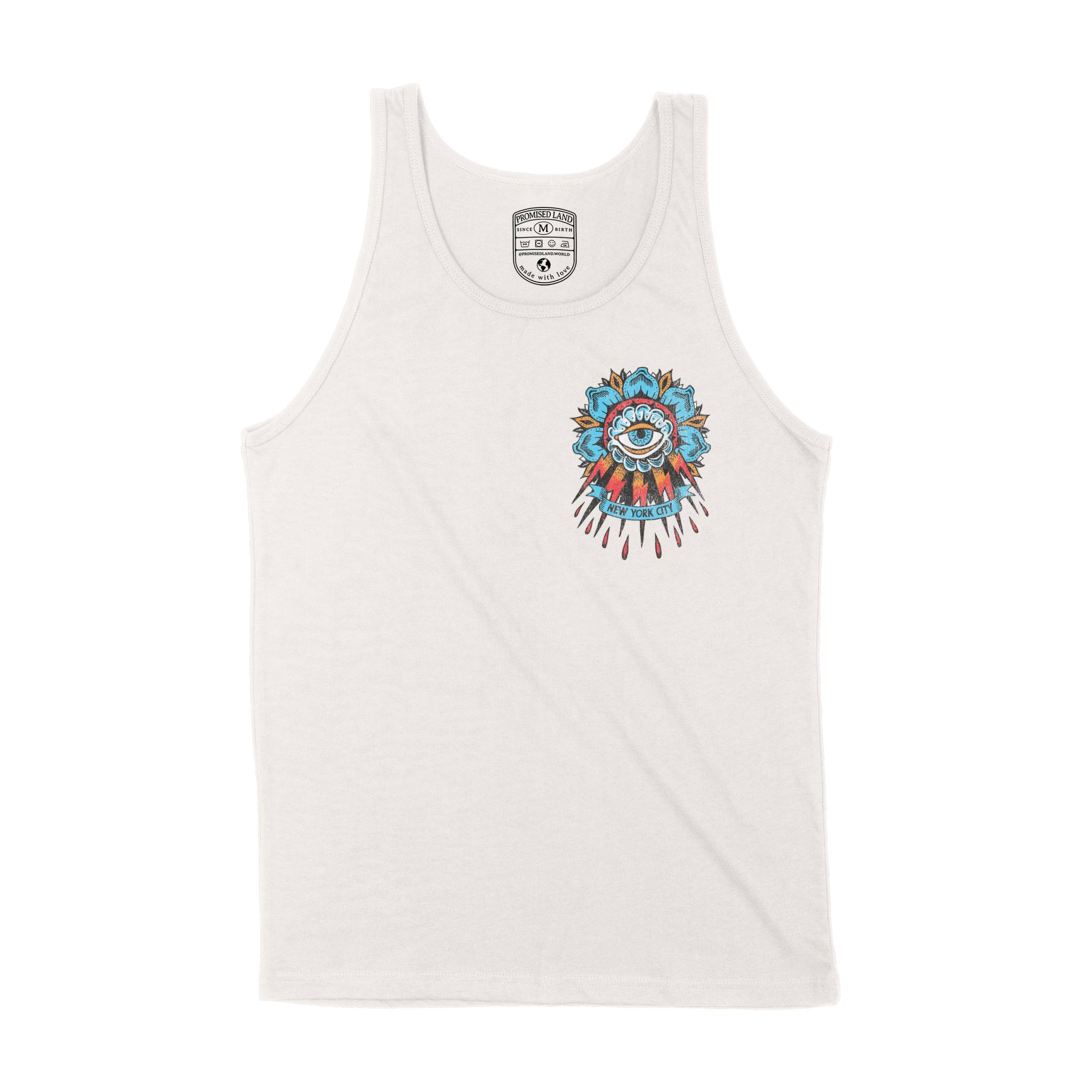 New York Tattoo Eye Tank Top in Vintage - front view