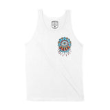 New York Tank Top in White - front view