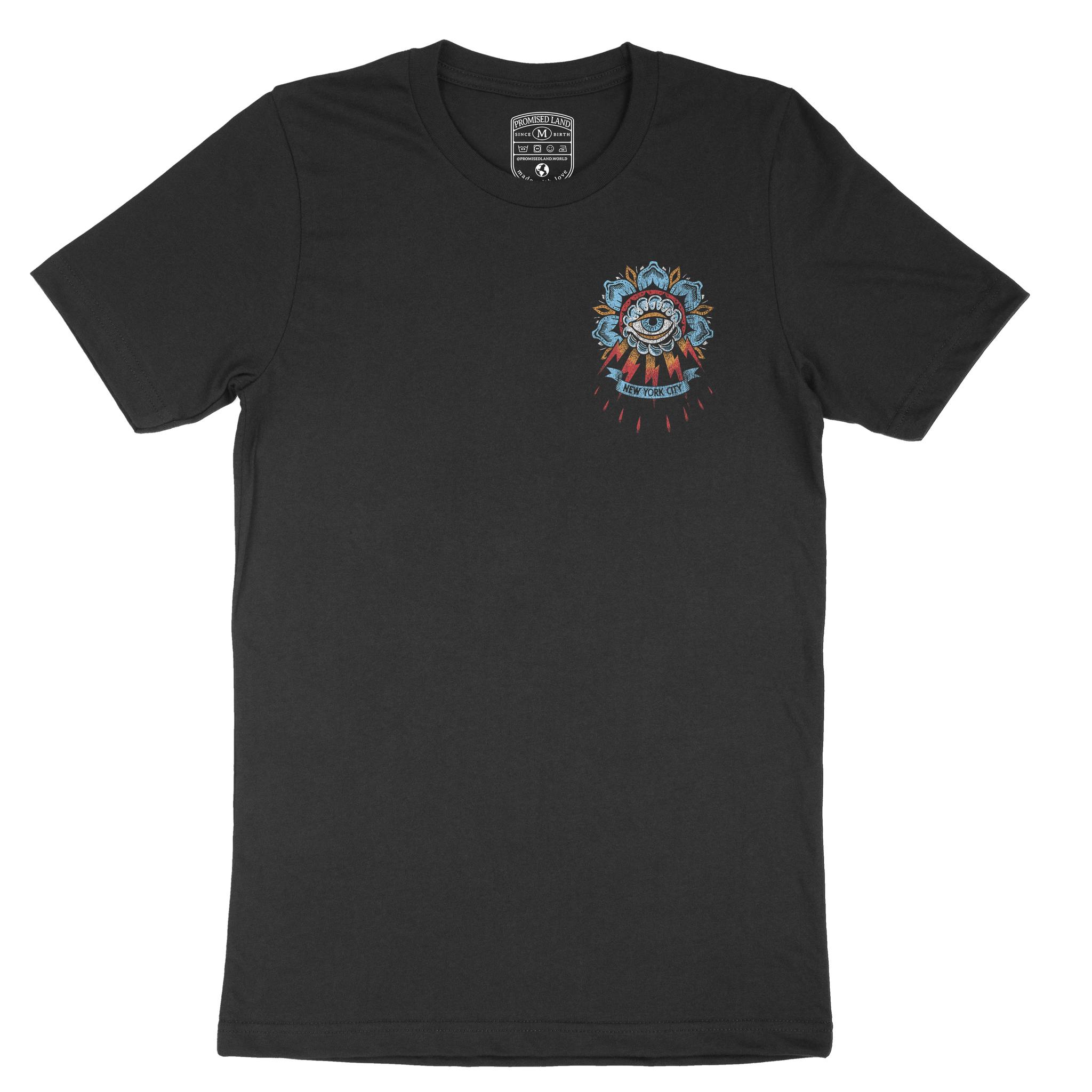 New York Tattoo Eye T-Shirt Black front