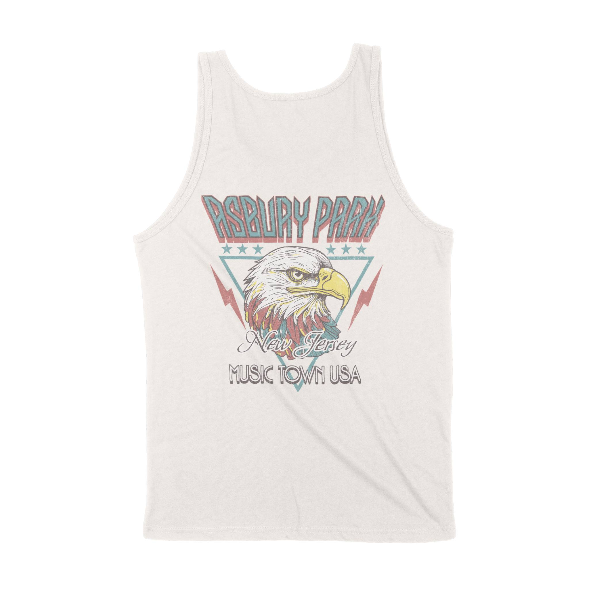 Asbury Park Americana Eagle Tank Top in Vintage - back view
