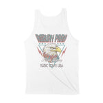 Asbury Park Americana Eagle Tank Top in White - back view