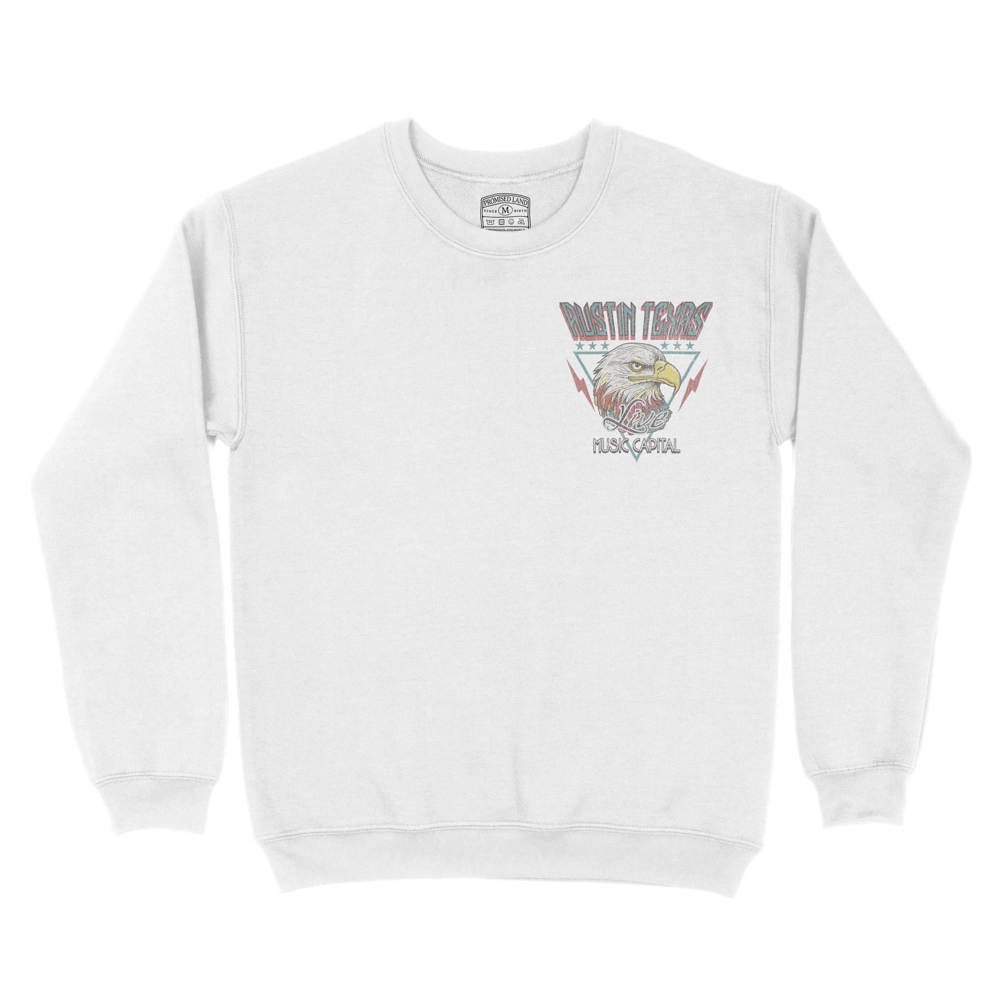 Austin Americana Eagle Crewneck White front