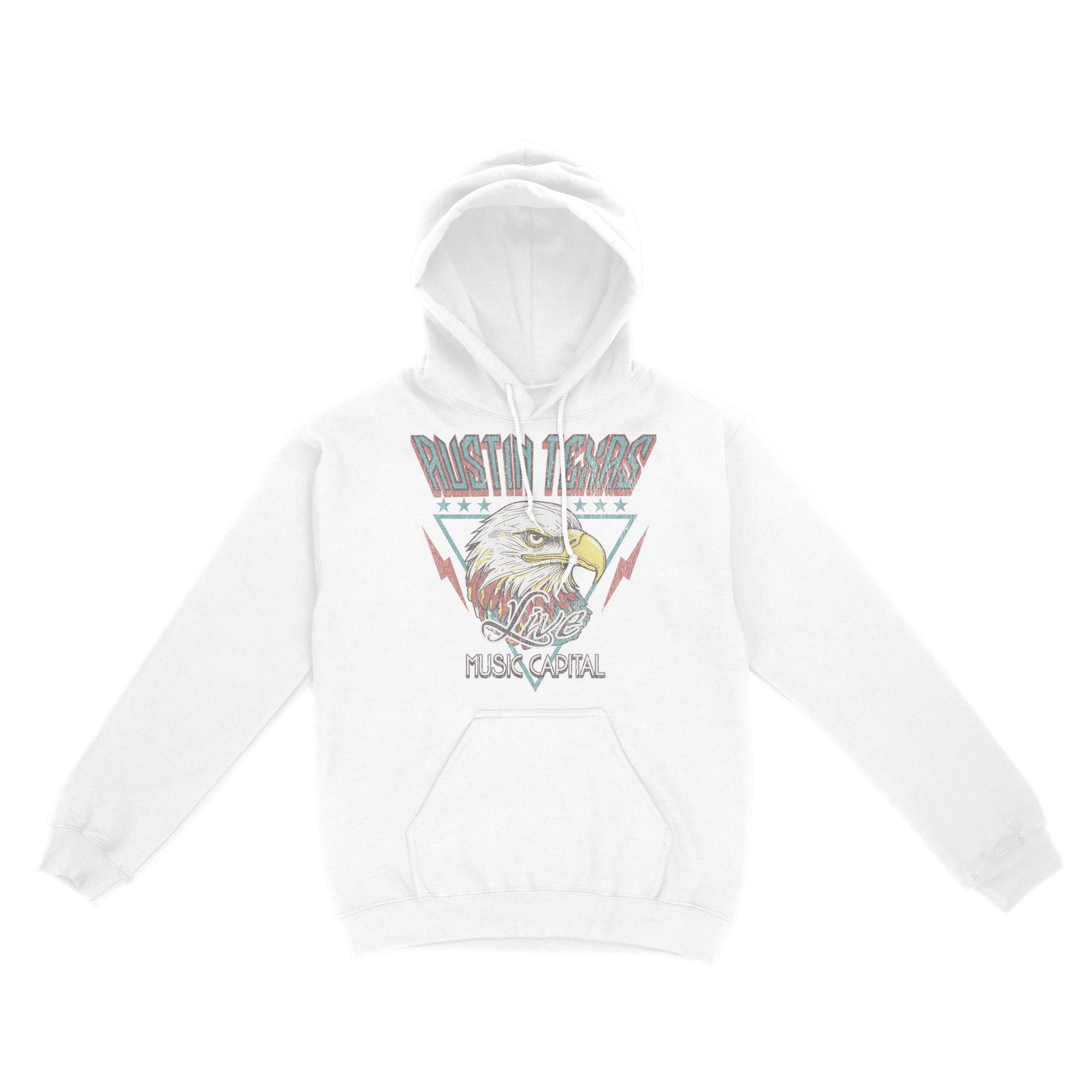 Austin Hoodie in White - front view