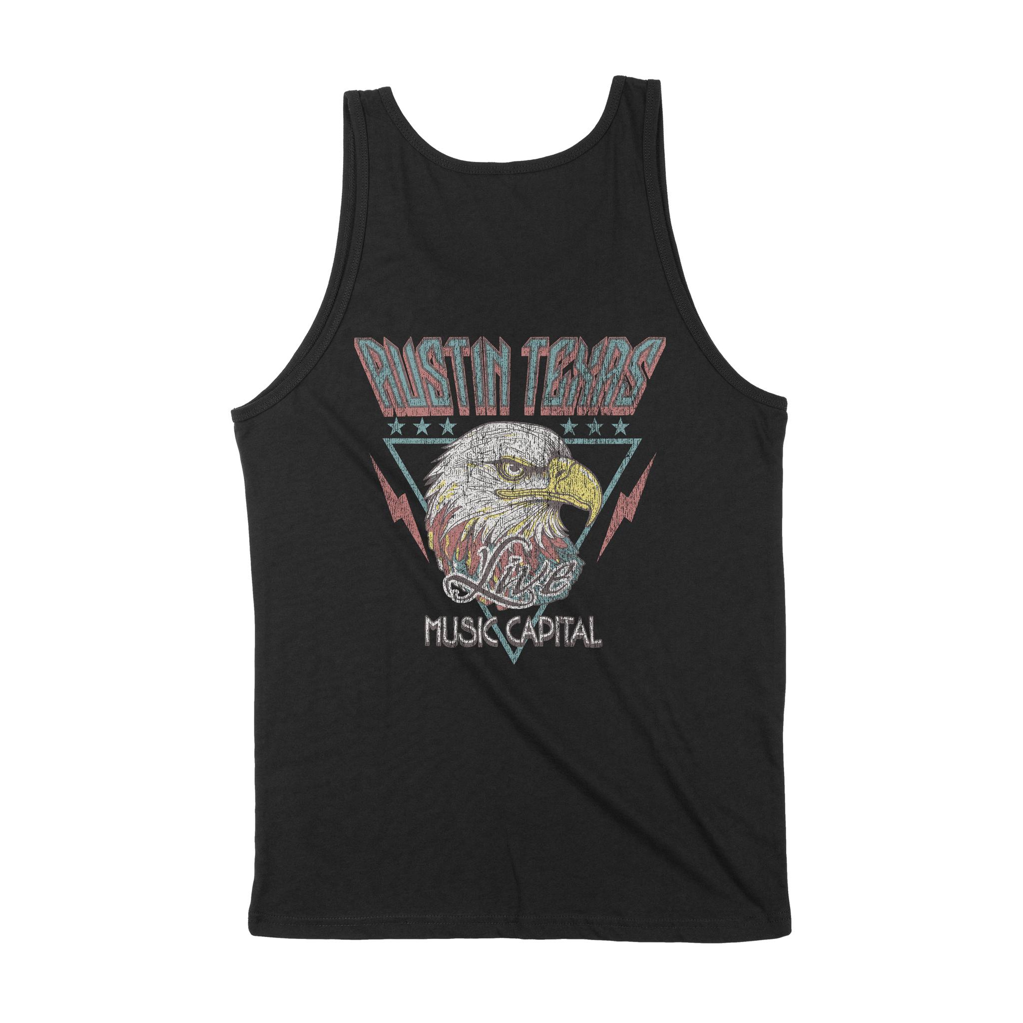 Austin Americana Eagle Tank Top Black back