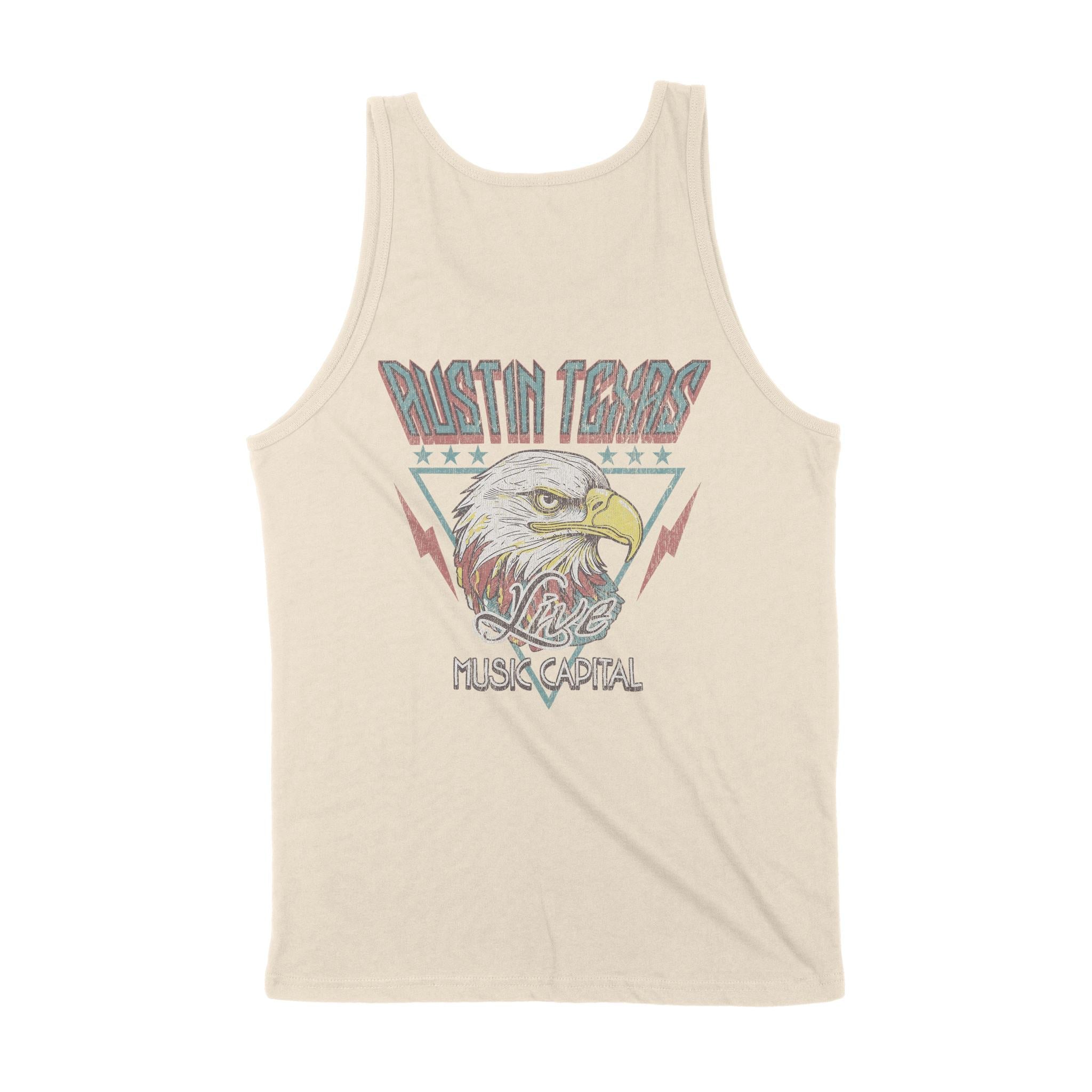 Austin Americana Eagle Tank Top Natural back
