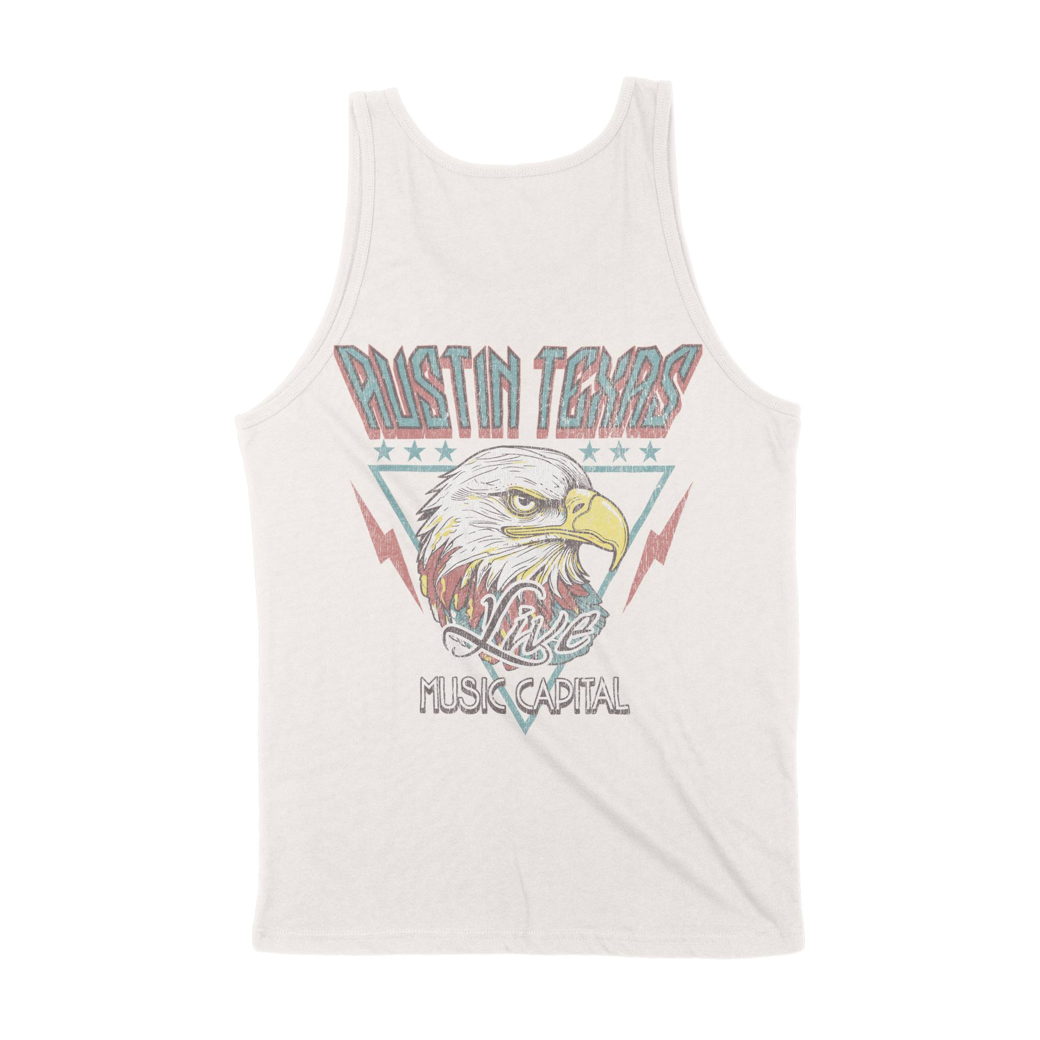 Austin Americana Eagle Tank Top in Vintage - back view