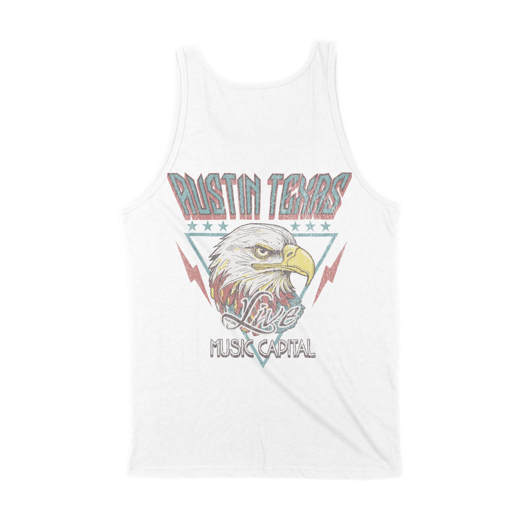 Austin Tank Top in White - back view