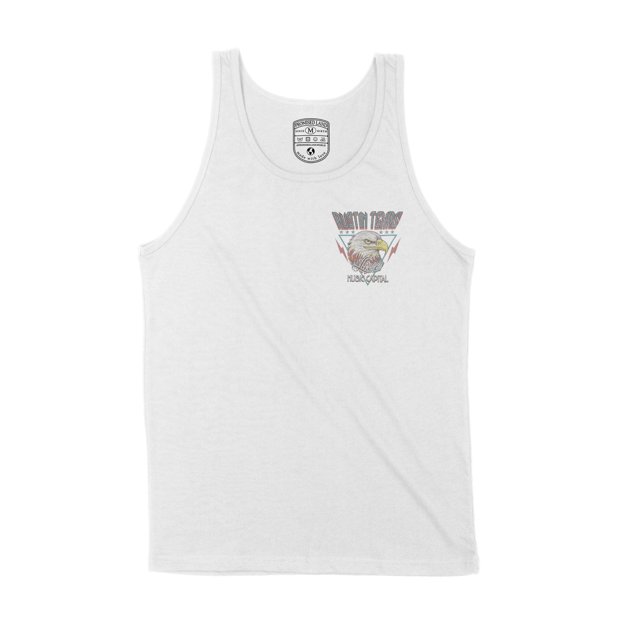 Austin Americana Eagle Tank Top White front