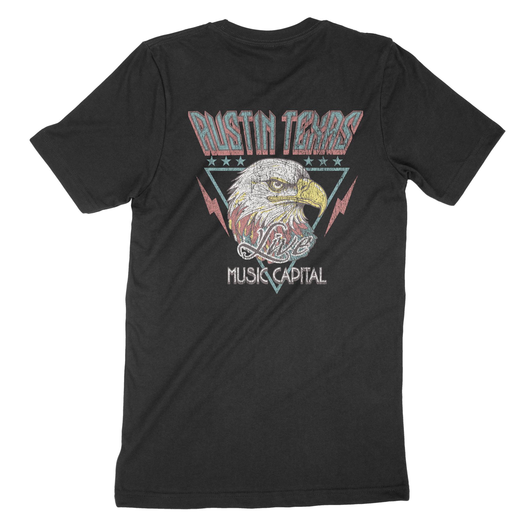 Austin T-Shirt in Black - back view