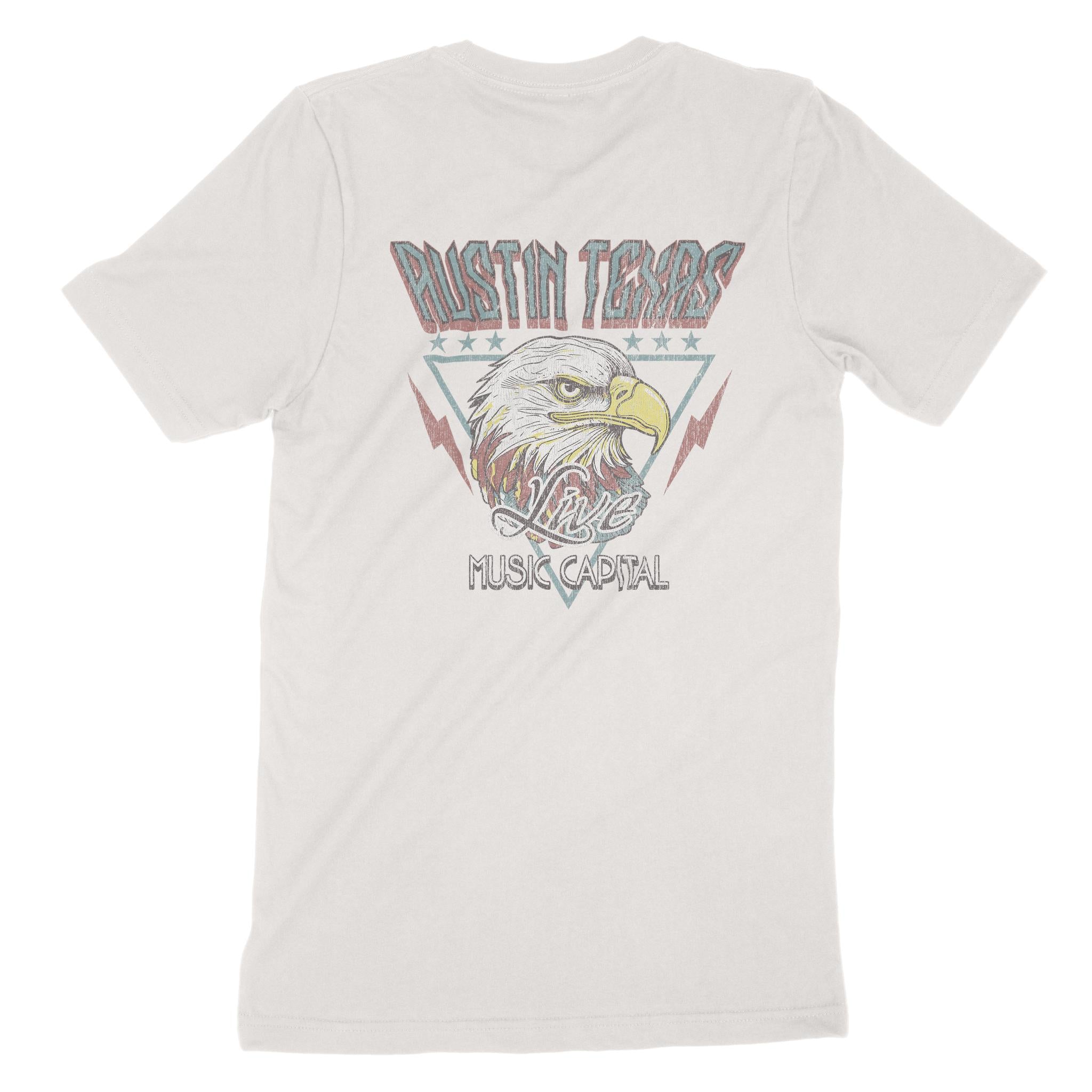 Austin Americana Eagle T-Shirt Vintage White back