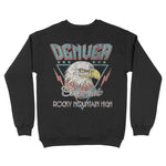 Denver Crewneck in Black - back view