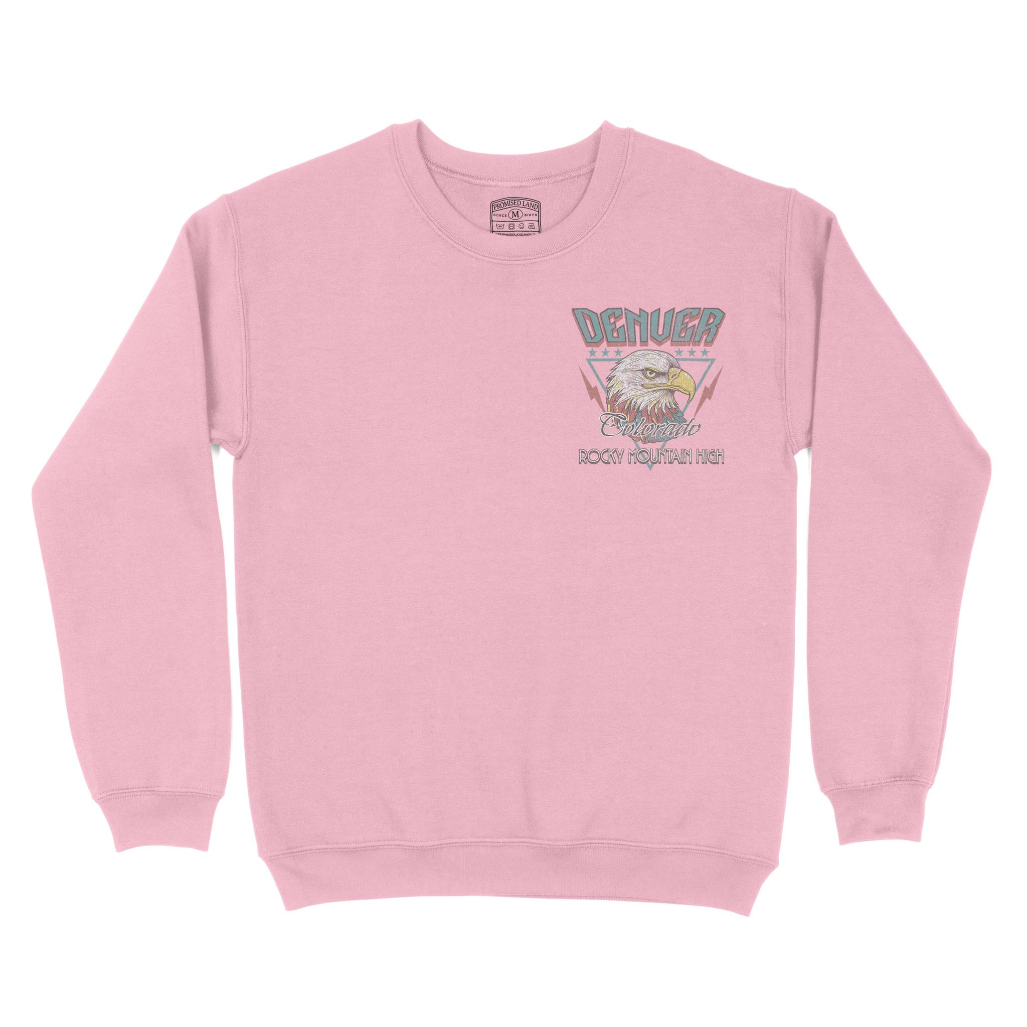 Denver Americana Eagle Crewneck Light Pink front