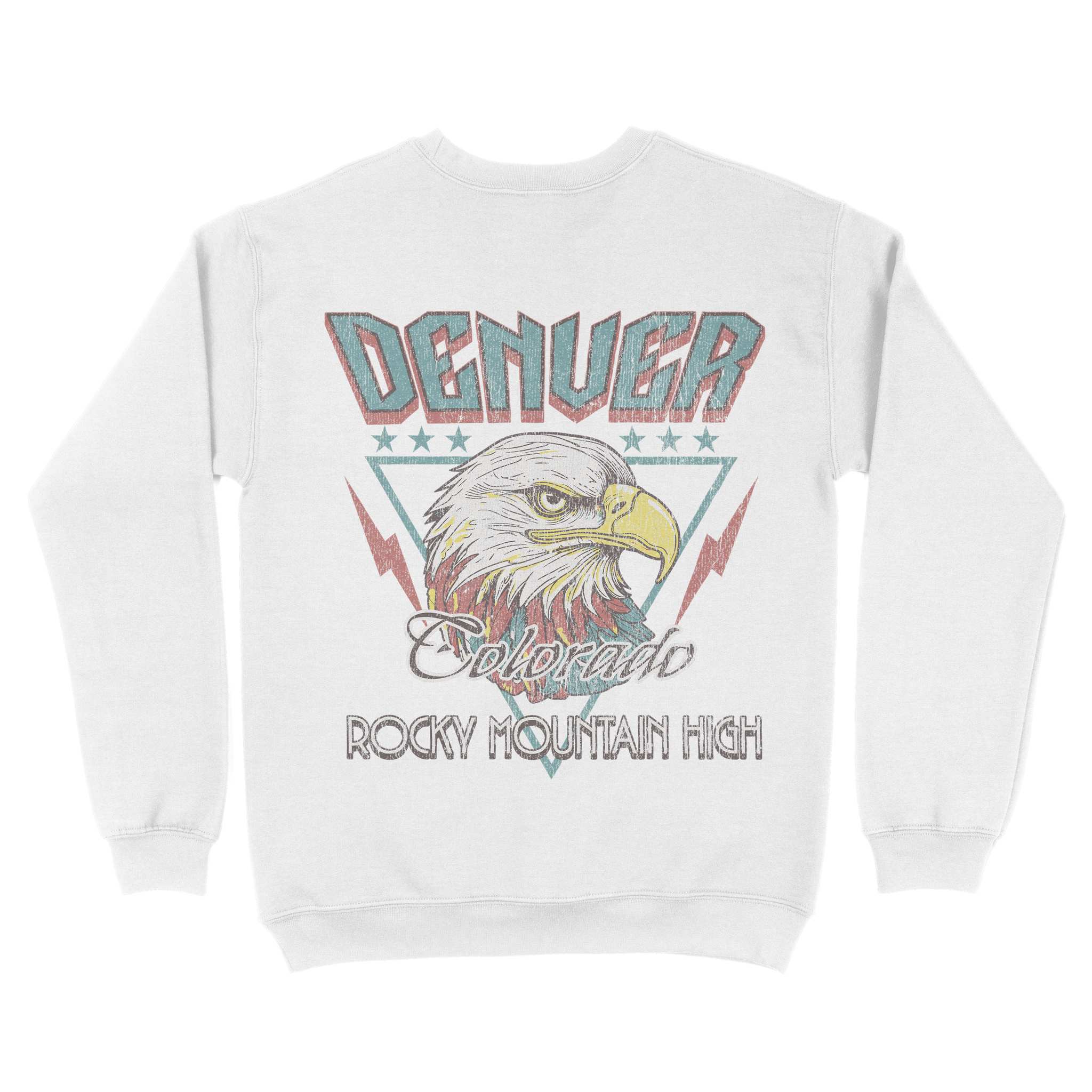 Denver Americana Eagle Crewneck White back