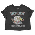 Denver Americana Eagle Cropped Tee Black front