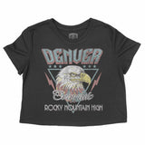 Denver Americana Eagle Cropped Tee Black front