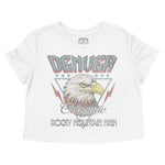 Denver Americana Eagle Cropped Tee White front