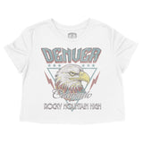 Denver Americana Eagle Cropped Tee White front