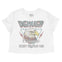 Denver Americana Eagle Cropped Tee in White - front view
